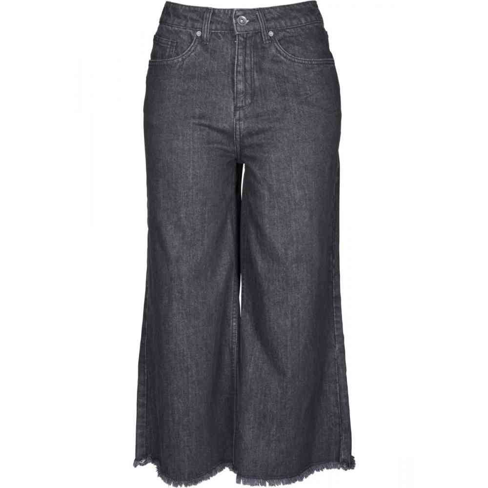 Urban Classics - Denim Culotte black Flare denim hose - Schwarz Product image